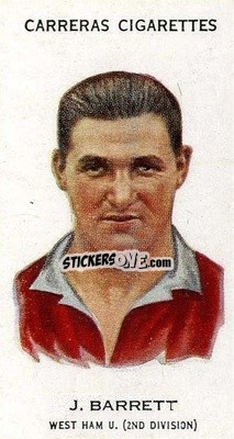 Cromo James Barrett - Footballers 1934
 - Carreras