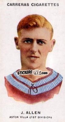 Sticker Jimmy Allen - Footballers 1934
 - Carreras