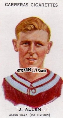 Sticker Jimmy Allen - Footballers 1934
 - Carreras