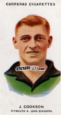 Cromo Jimmy Cookson - Footballers 1934
 - Carreras