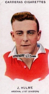 Sticker Joe Hulme - Footballers 1934
 - Carreras