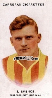 Sticker Joe Spence - Footballers 1934
 - Carreras