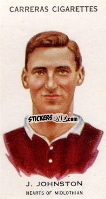 Sticker John Johnston - Footballers 1934
 - Carreras