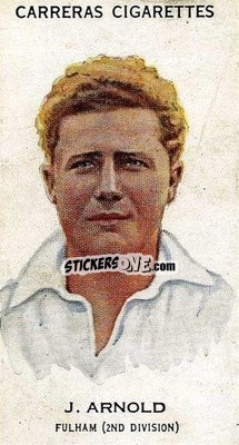 Sticker Johnny Arnold - Footballers 1934
 - Carreras