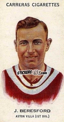 Sticker Joseph Beresford - Footballers 1934
 n. 16b - Carreras