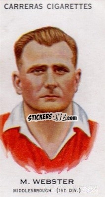 Cromo Maurice Webster - Footballers 1934
 - Carreras