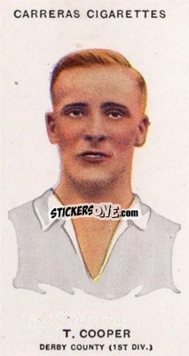 Sticker Tom Cooper - Footballers 1934
 - Carreras