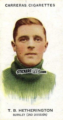 Sticker Tom Hetherington - Footballers 1934
 - Carreras