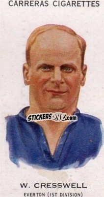Sticker Warney Cresswell - Footballers 1934
 n. 72b - Carreras