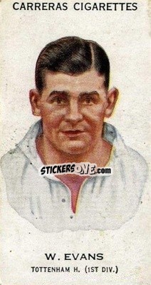 Sticker Willie Evans - Footballers 1934
 - Carreras