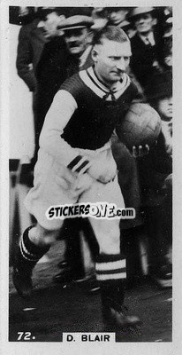 Sticker Danny Blair - Footballers in Action 1934
 n. 72 - Gallaher Ltd.
