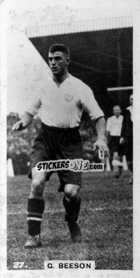 Figurina George Beeson - Footballers in Action 1934
 n. 27 - Gallaher Ltd.
