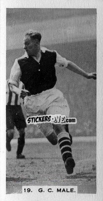 Sticker George Male - Footballers in Action 1934
 n. 19 - Gallaher Ltd.
