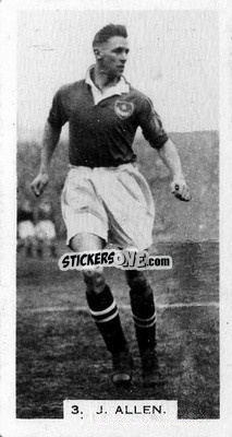 Sticker Jimmy Allen - Footballers in Action 1934
 - Gallaher Ltd.
