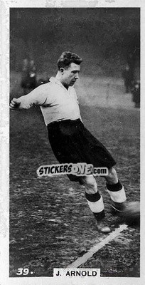 Sticker Johnny Arnold - Footballers in Action 1934
 n. 39 - Gallaher Ltd.
