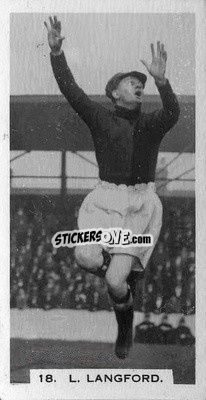Sticker Len Langford - Footballers in Action 1934
 - Gallaher Ltd.
