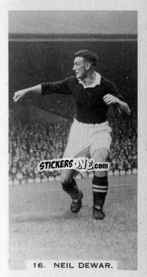 Sticker Neil Dewar - Footballers in Action 1934
 - Gallaher Ltd.
