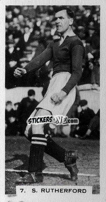 Sticker Sep Rutherford - Footballers in Action 1934
 n. 7 - Gallaher Ltd.
