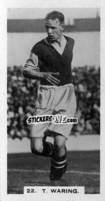 Sticker Tom Waring - Footballers in Action 1934
 n. 22 - Gallaher Ltd.
