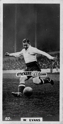Figurina Willie Evans - Footballers in Action 1934
 n. 50 - Gallaher Ltd.
