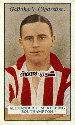Sticker Alexander E.M. Keeping - Footballers 1928
 n. 82 - Gallaher Ltd.
