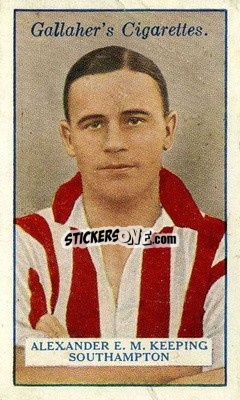 Sticker Alexander E.M. Keeping - Footballers 1928
 - Gallaher Ltd.
