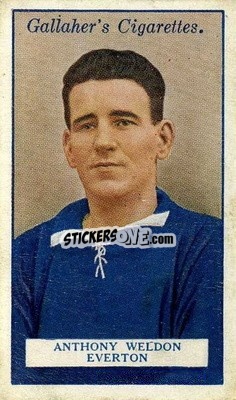 Cromo Anthony Weldon - Footballers 1928
 n. 83 - Gallaher Ltd.
