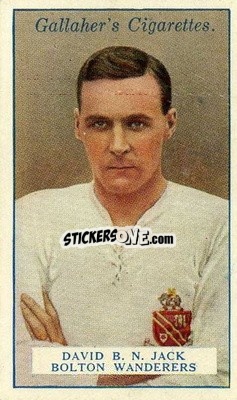 Sticker David B.N. Jack - Footballers 1928
 n. 75 - Gallaher Ltd.
