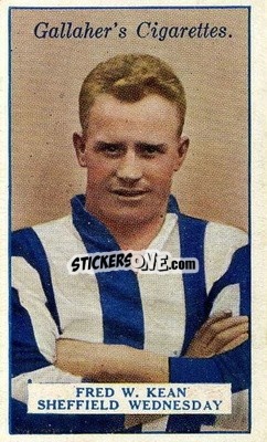Sticker Fred W Kean - Footballers 1928
 n. 64 - Gallaher Ltd.
