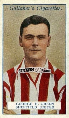 Sticker George H Green - Footballers 1928
 - Gallaher Ltd.
