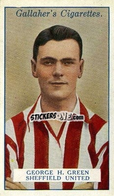 Sticker George H Green - Footballers 1928
 n. 58 - Gallaher Ltd.
