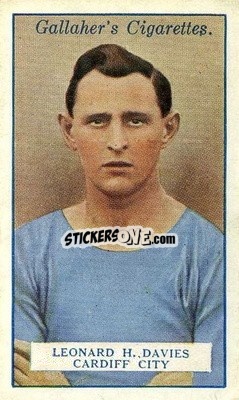 Sticker Leonard H Davies - Footballers 1928
 - Gallaher Ltd.

