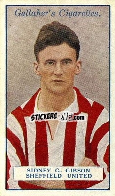Sticker Sidney G Gibson - Footballers 1928
 - Gallaher Ltd.
