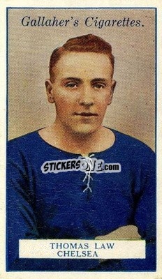 Sticker Thomas Law - Footballers 1928
 n. 74 - Gallaher Ltd.
