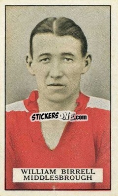 Sticker Billy Birrell - Famous Footballers 1926
 - Gallaher Ltd.
