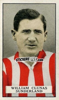 Sticker Billy Clunas - Famous Footballers 1926
 - Gallaher Ltd.
