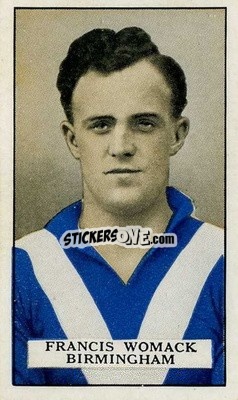 Sticker Frank Womack - Famous Footballers 1926
 - Gallaher Ltd.
