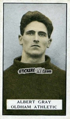 Sticker A. Gray - Famous Footballers 1925
 - Gallaher Ltd.
