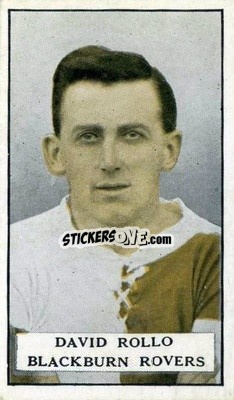 Sticker D. Rollo - Famous Footballers 1925
 n. 14a - Gallaher Ltd.
