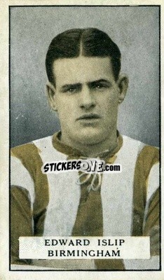 Sticker E. Islip - Famous Footballers 1925
 - Gallaher Ltd.
