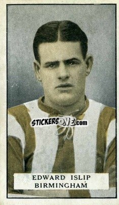 Sticker E. Islip - Famous Footballers 1925
 n. 22 - Gallaher Ltd.
