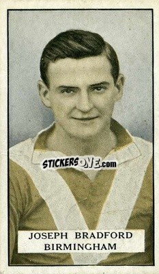 Sticker J. Bradford - Famous Footballers 1925
 n. 42 - Gallaher Ltd.
