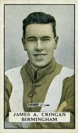 Cromo J.A. Cringan - Famous Footballers 1925
 n. 73 - Gallaher Ltd.
