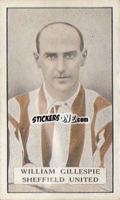Sticker W. Gillespie - Famous Footballers 1925
 n. 46b - Gallaher Ltd.
