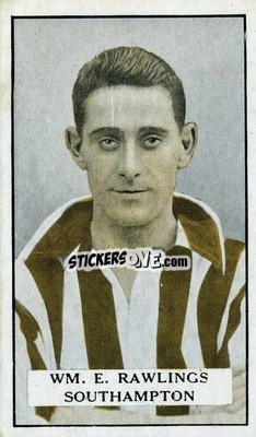 Sticker W.E. Rawlings - Famous Footballers 1925
 n. 36 - Gallaher Ltd.
