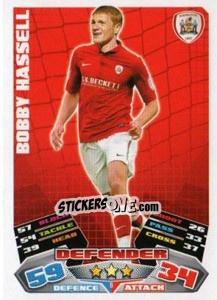 Sticker Bobby Hassell - NPower Championship 2011-2012. Match Attax n. 6 - Topps