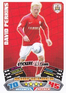 Sticker David Perkins - NPower Championship 2011-2012. Match Attax - Topps