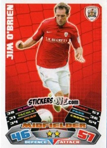 Sticker Jim O'Brien - NPower Championship 2011-2012. Match Attax n. 9 - Topps