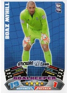Sticker Boaz Myhill - NPower Championship 2011-2012. Match Attax n. 13 - Topps