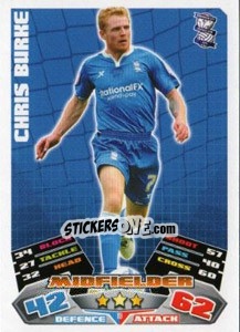 Sticker Chris Burke - NPower Championship 2011-2012. Match Attax - Topps